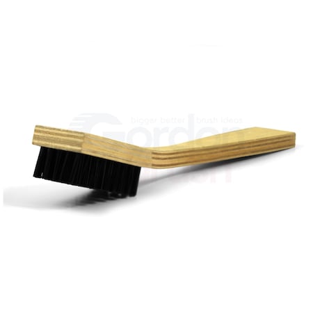 Gordon Brush 5 x 9 Row 0.018 Nylon Bristle and Shaped Wood Handle Scratch Brush, PK12 28N